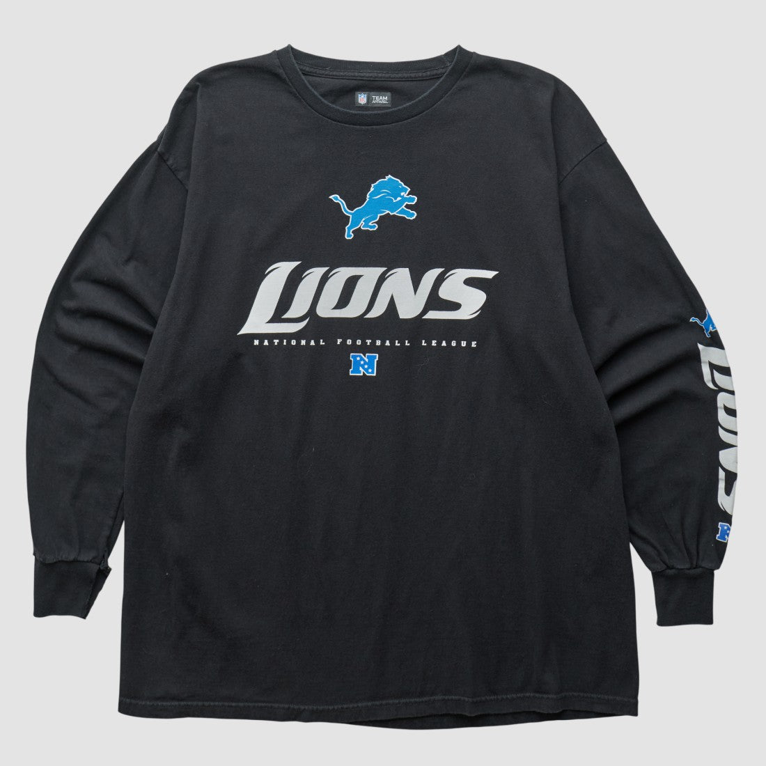 Detroit Lions NFL 2010s Long Sleeve T-shirt - Black Vintage - Fanatics