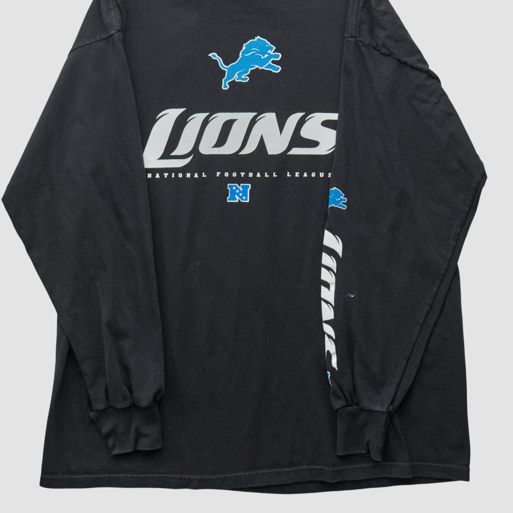 Detroit Lions NFL 2010s Long Sleeve T-shirt - Black Vintage - Fanatics