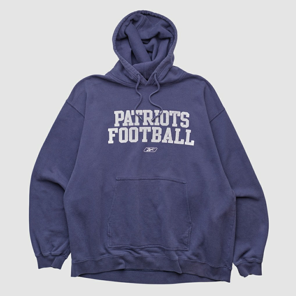 New England Patriots Reebok 2000s Hooded Pullover Sweatshirt - Navy Vintage - Fanatics