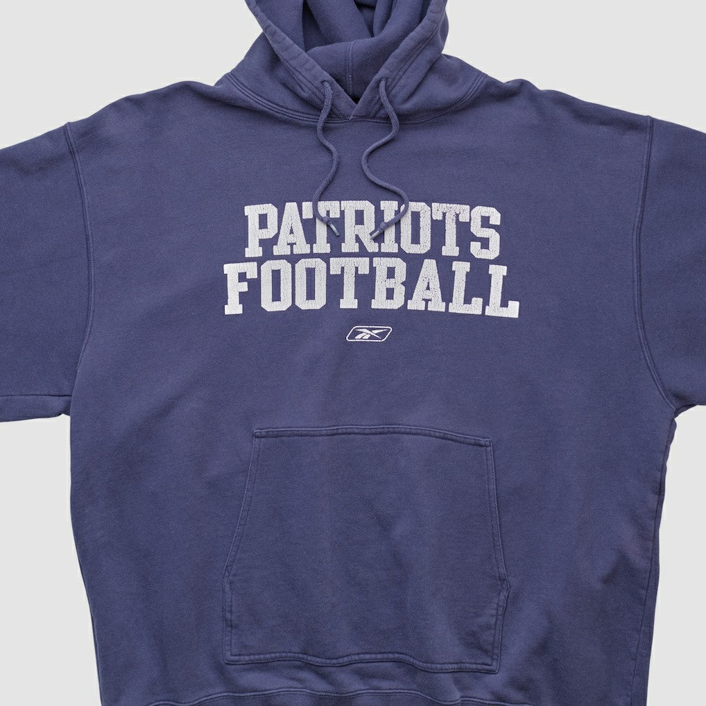 New England Patriots Reebok 2000s Hooded Pullover Sweatshirt - Navy Vintage - Fanatics