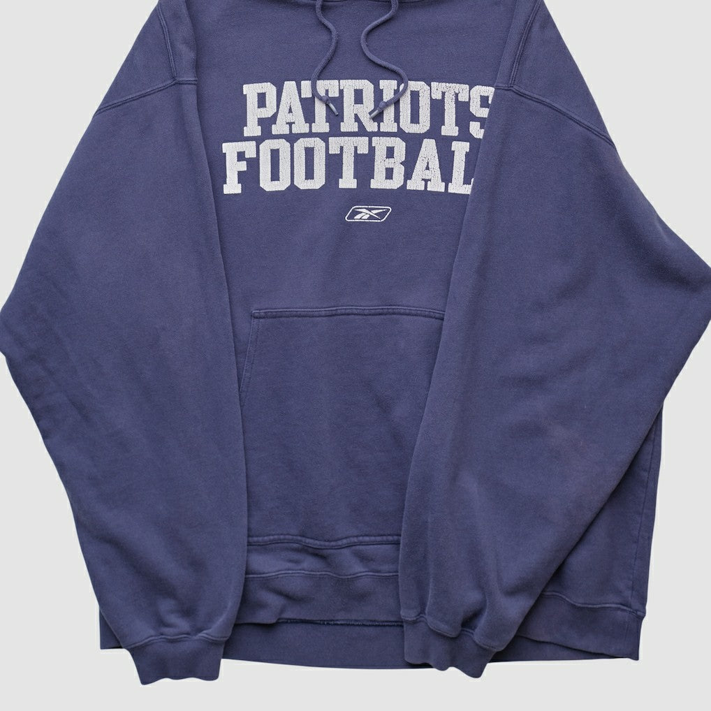 New England Patriots Reebok 2000s Hooded Pullover Sweatshirt - Navy Vintage - Fanatics