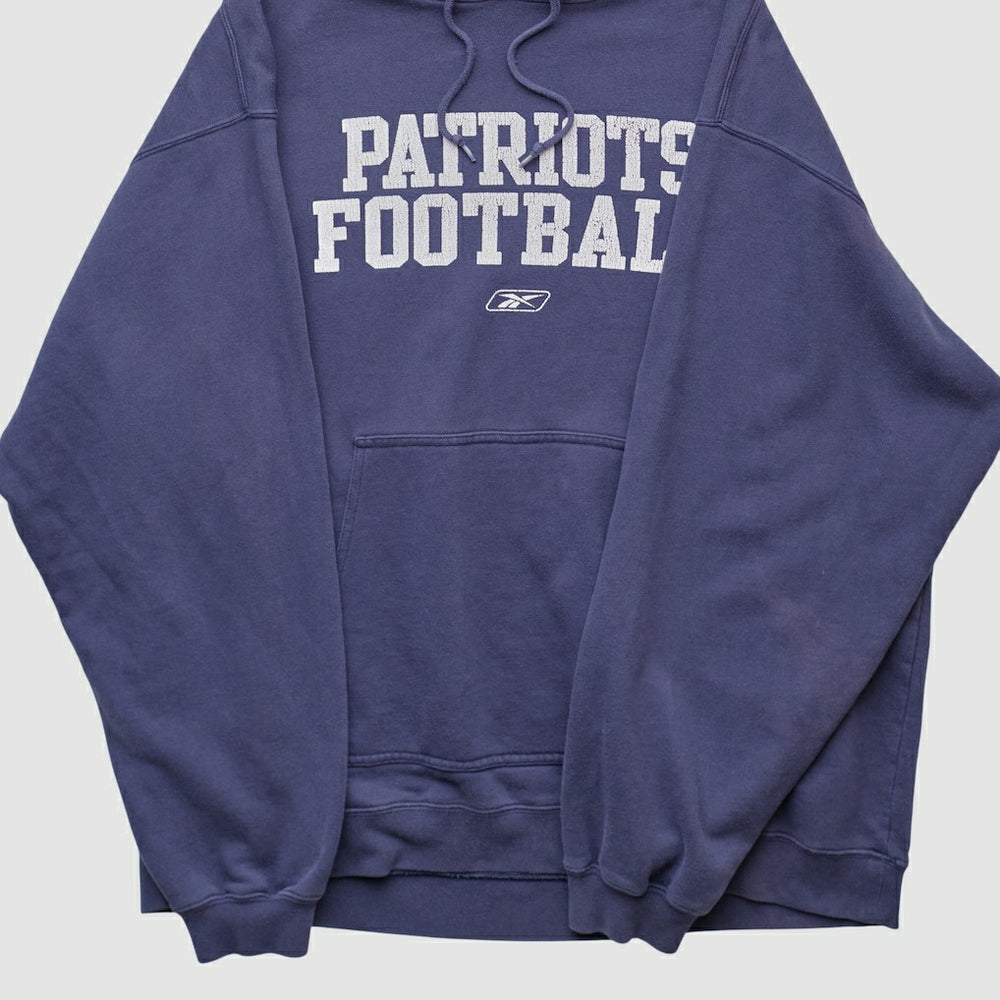 New England Patriots Reebok 2000s Hooded Pullover Sweatshirt - Navy Vintage - Fanatics