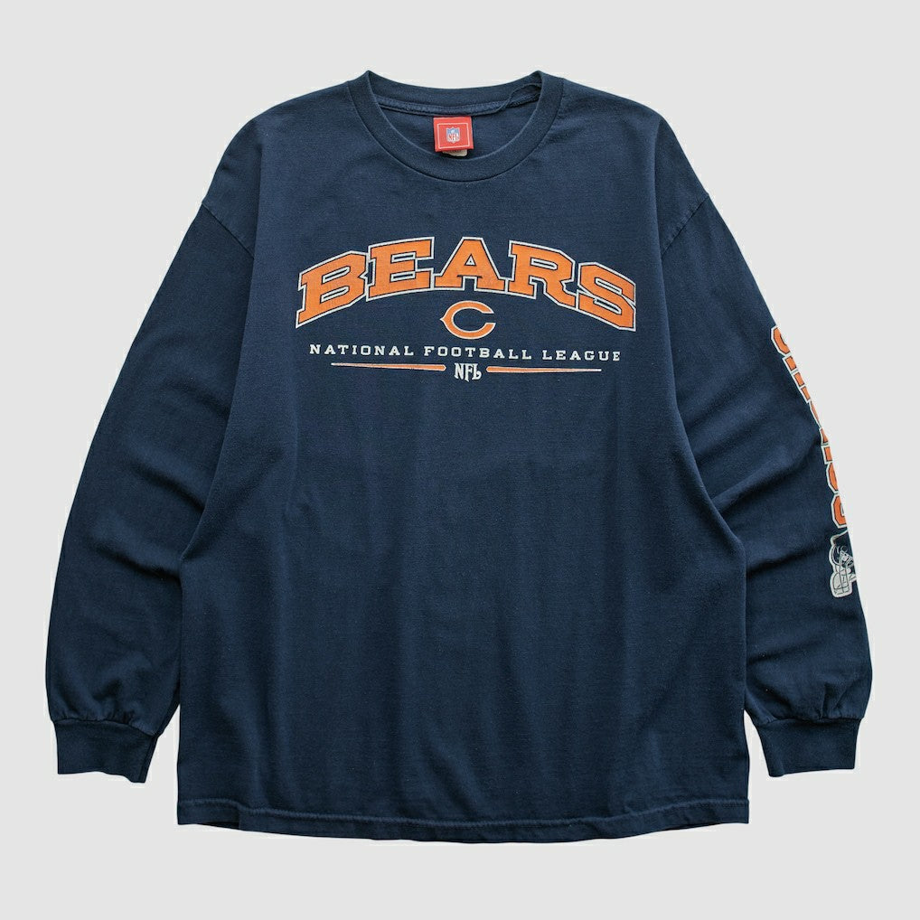 Chicago Bears NFL 2000s Long Sleeve T-shirt - Navy Vintage - Fanatics