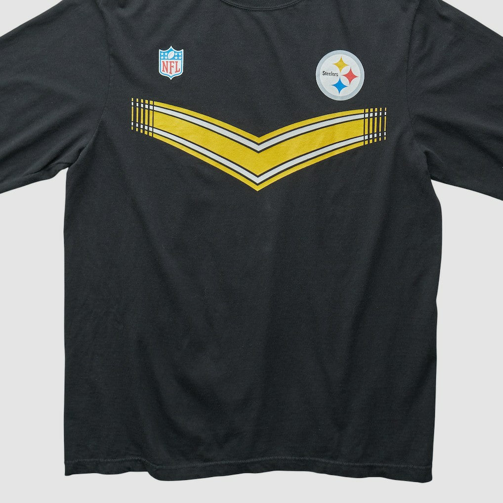 Pittsburgh Steelers Reebok 2000s Long Sleeve T-shirt - Black Vintage - Fanatics