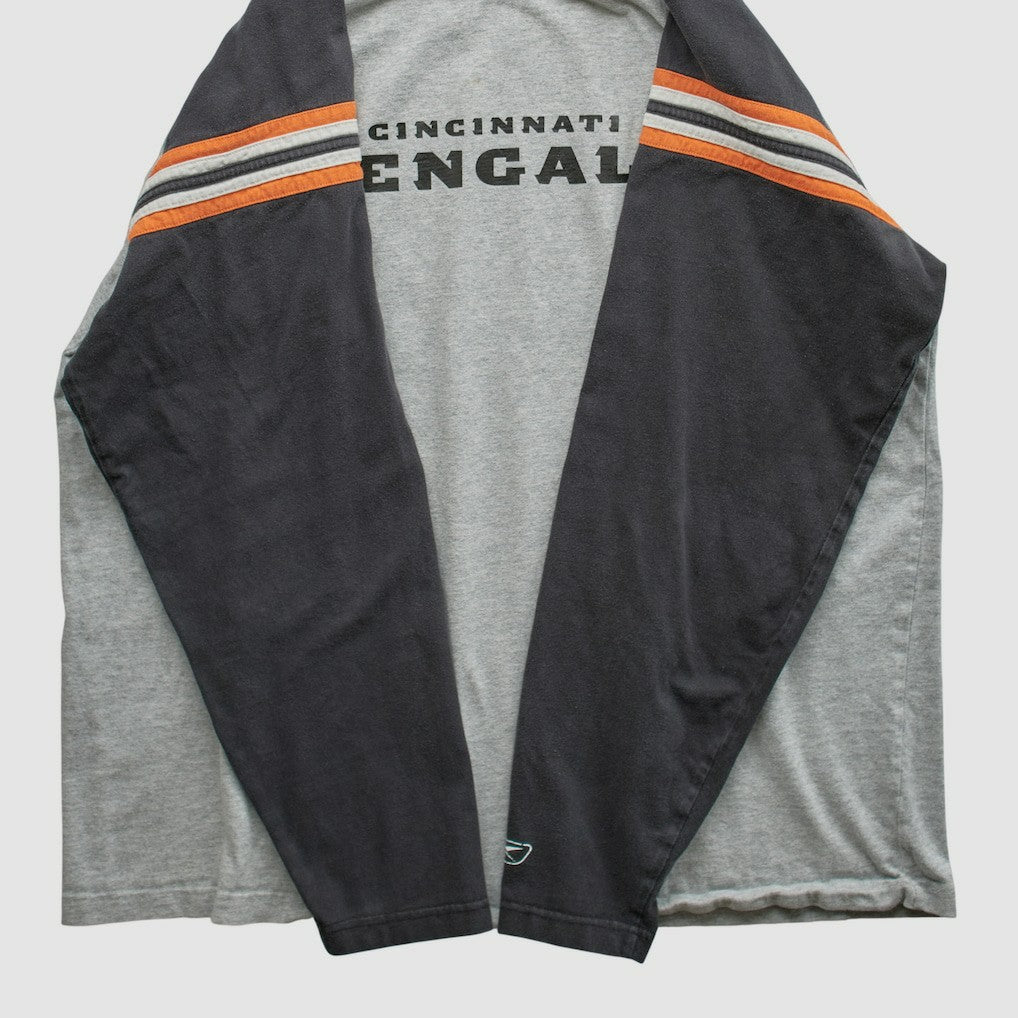 Cincinnati Bengals Reebok 2000s Long Sleeve T-shirt - Heather Gray Vintage - Fanatics