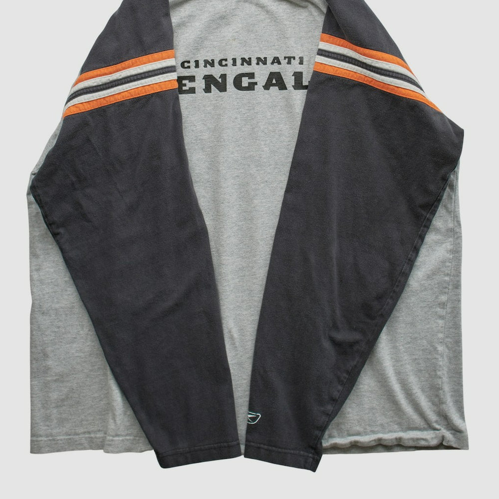 Cincinnati Bengals Reebok 2000s Long Sleeve T-shirt - Heather Gray Vintage - Fanatics