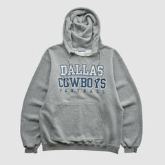 Dallas Cowboys Reebok 2000s Hooded Pullover Sweatshirt - Heather Gray Vintage - Fanatics