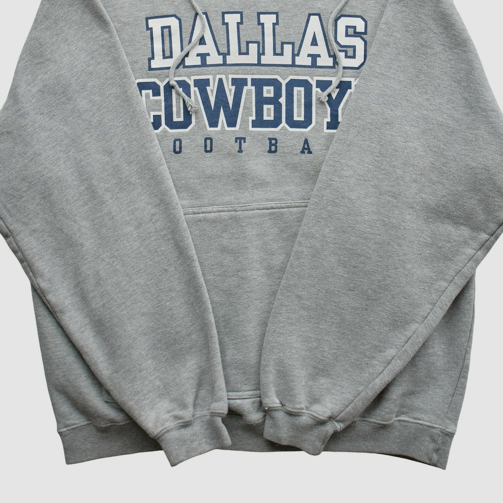 Dallas Cowboys Reebok 2000s Hooded Pullover Sweatshirt - Heather Gray Vintage - Fanatics