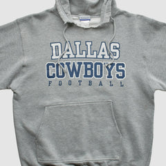 Dallas Cowboys Reebok 2000s Hooded Pullover Sweatshirt - Heather Gray Vintage - Fanatics