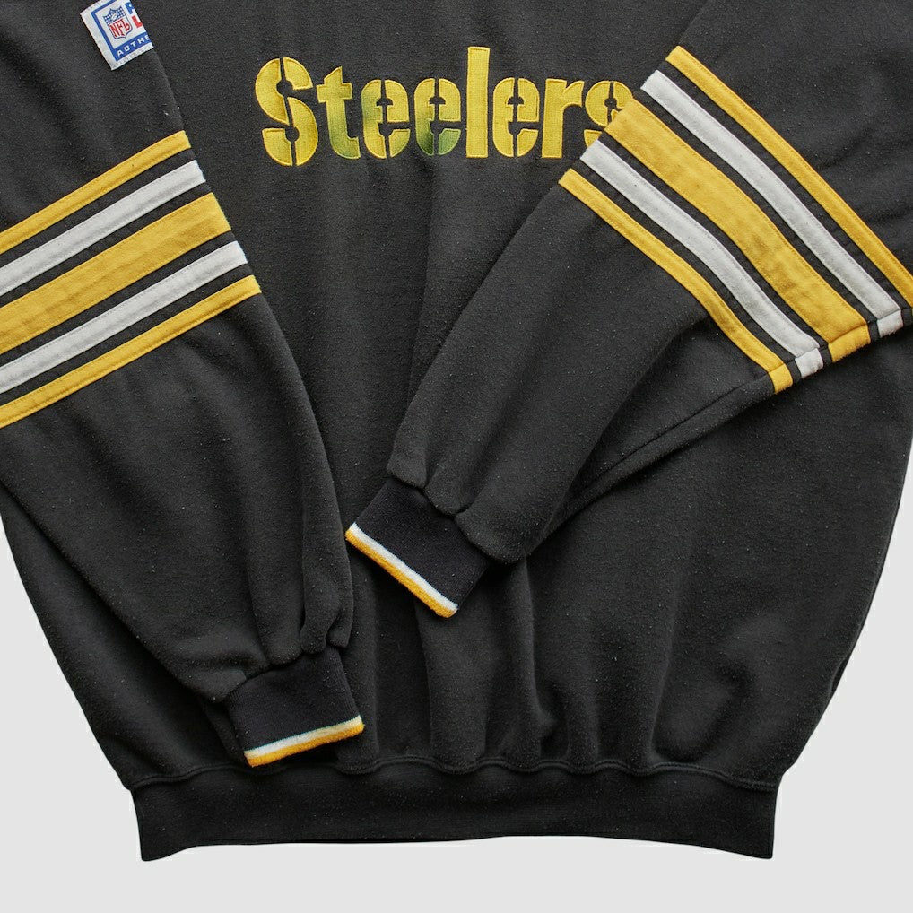 Pittsburgh Steelers Starter 90s Pullover Sweatshirt - Black Vintage - Fanatics
