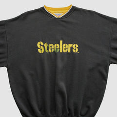 Pittsburgh Steelers Starter 90s Pullover Sweatshirt - Black Vintage - Fanatics