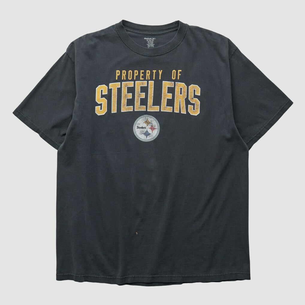 Pittsburgh Steelers Reebok 2000s T-shirt - Black Vintage - Fanatics