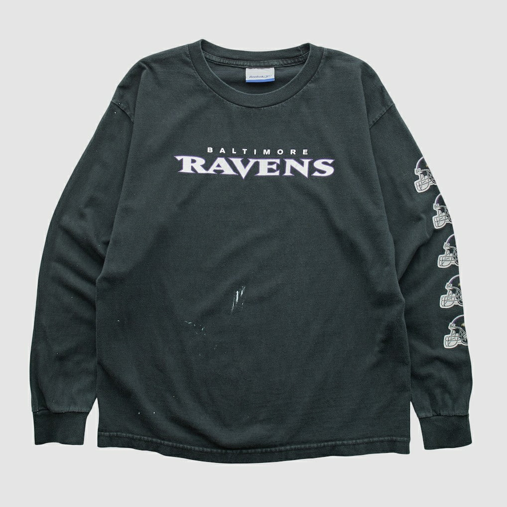 Baltimore Ravens Reebok 2000s Long Sleeve T-shirt - Black Vintage - Fanatics