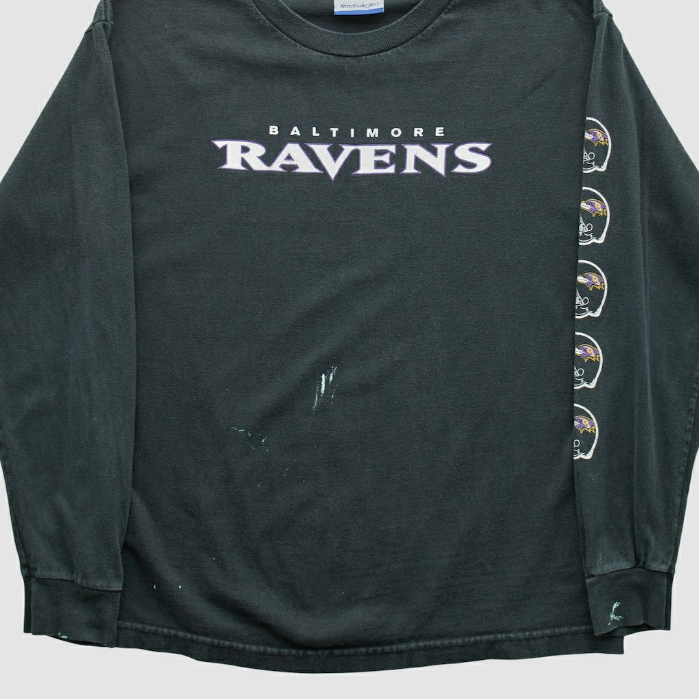 Baltimore Ravens Reebok 2000s Long Sleeve T-shirt - Black Vintage - Fanatics