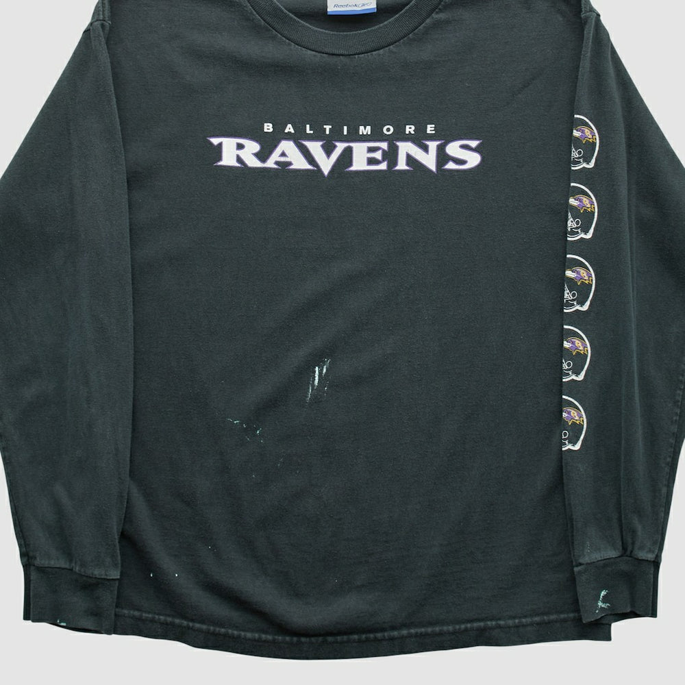 Baltimore Ravens Reebok 2000s Long Sleeve T-shirt - Black Vintage - Fanatics