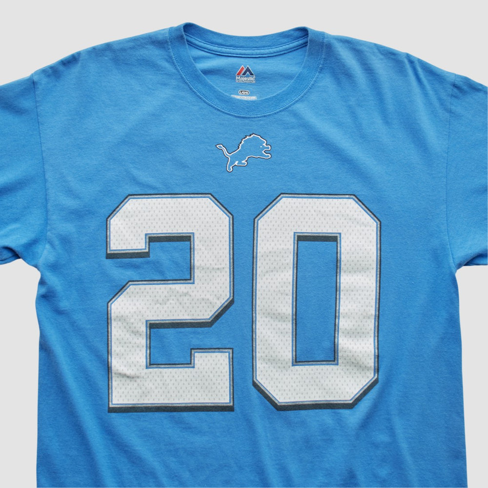 Detroit Lions Majestic 2000s T-shirt - Blue Vintage - Fanatics