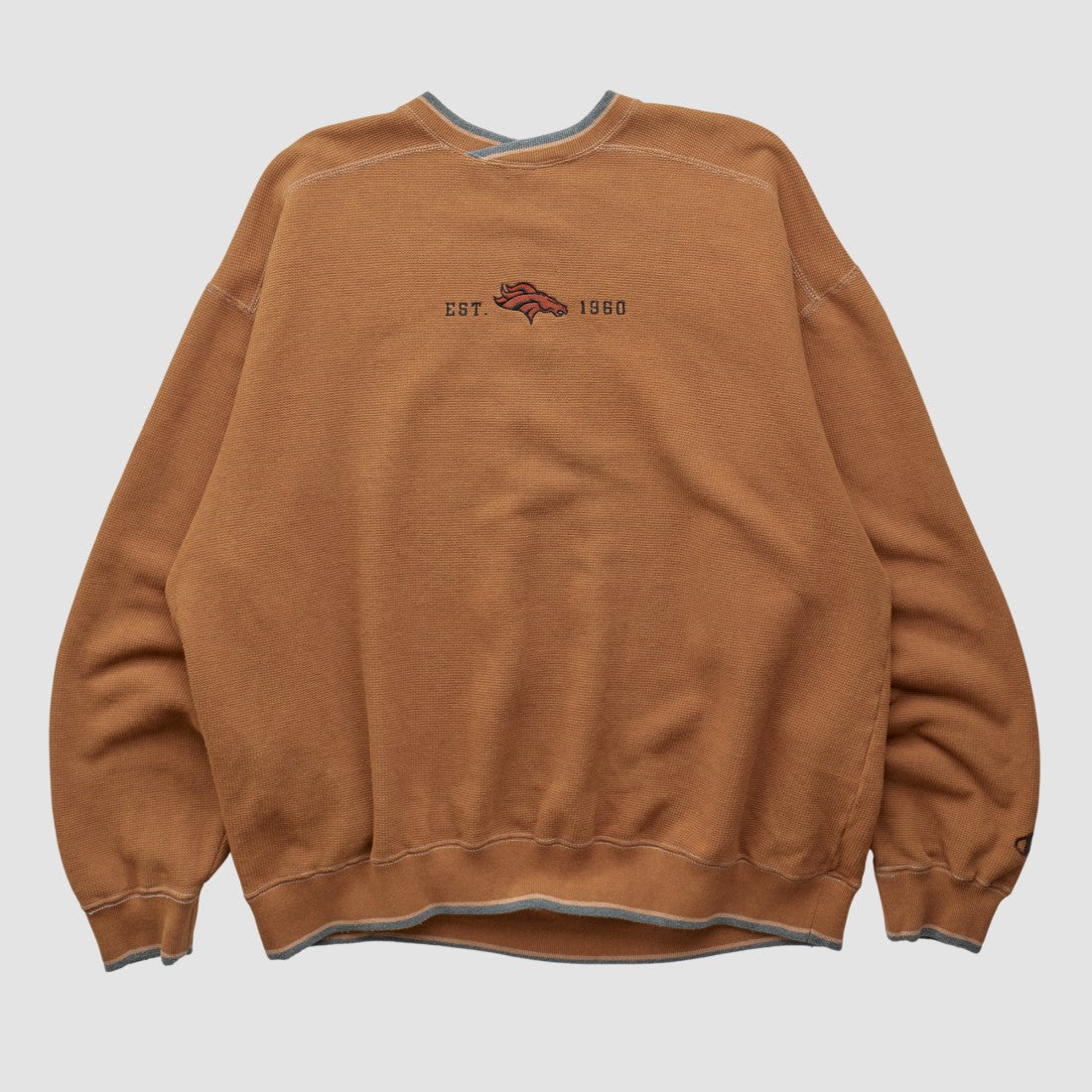 Denver Broncos Champion 2000s Pullover Sweatshirt - Clay Vintage - Fanatics