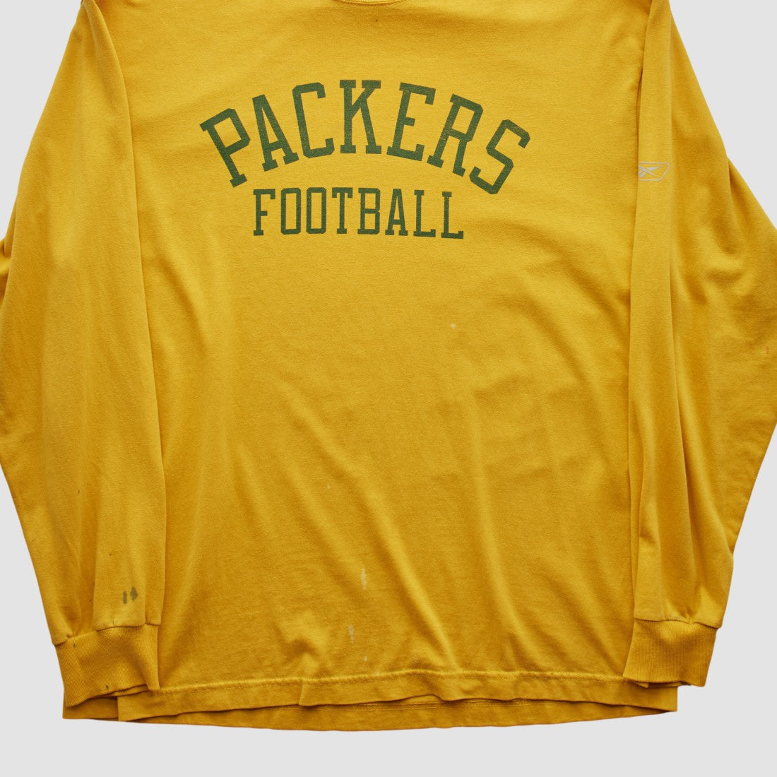 Green Bay Packers Reebok 2000s Long Sleeve T-shirt - Yellow Vintage - Fanatics