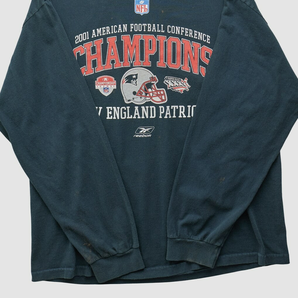 New England Patriots 2001 Long Sleeve T-shirt - Black Vintage - Fanatics