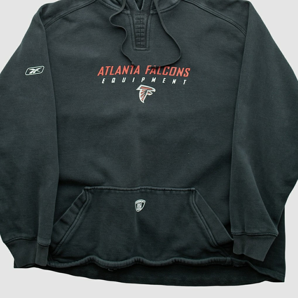 Atlanta Falcons Reebok 2000s Hooded Pullover Sweatshirt - Black Vintage - Fanatics