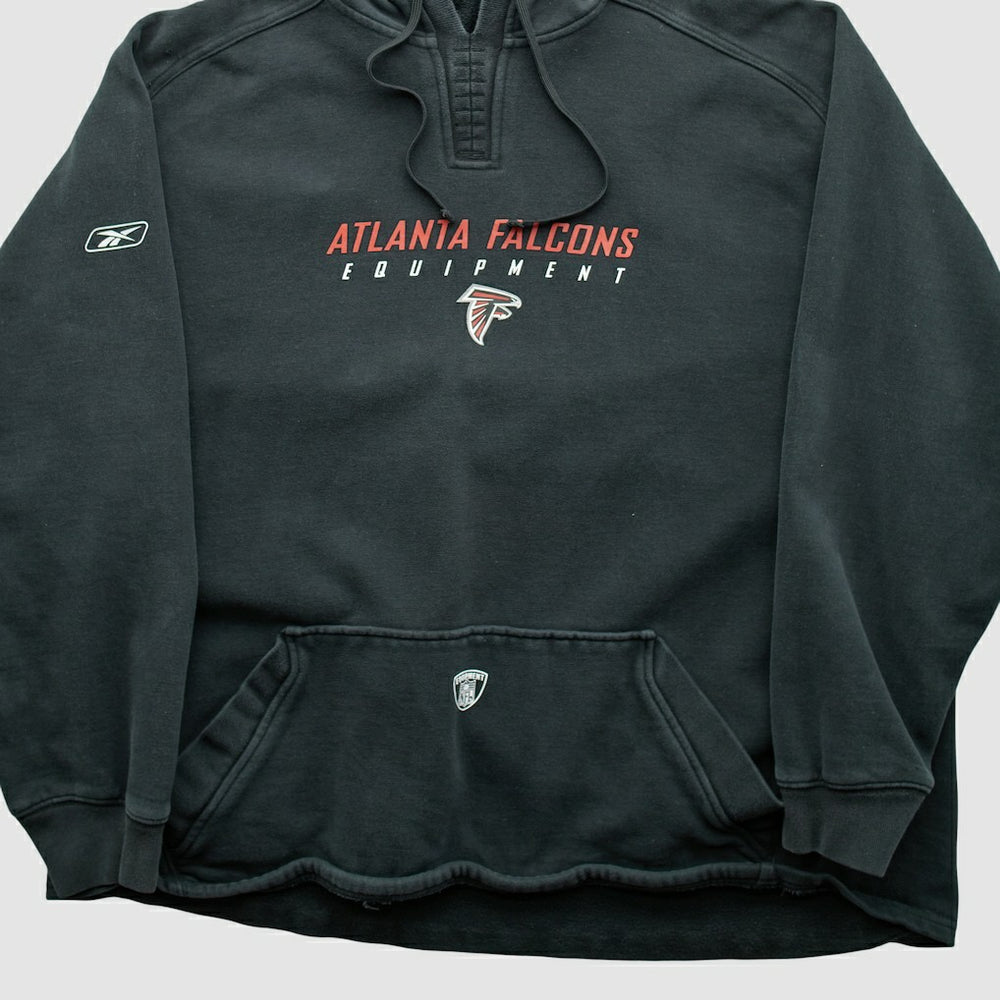Atlanta Falcons Reebok 2000s Hooded Pullover Sweatshirt - Black Vintage - Fanatics