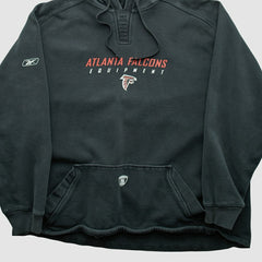 Atlanta Falcons Reebok 2000s Hooded Pullover Sweatshirt - Black Vintage - Fanatics