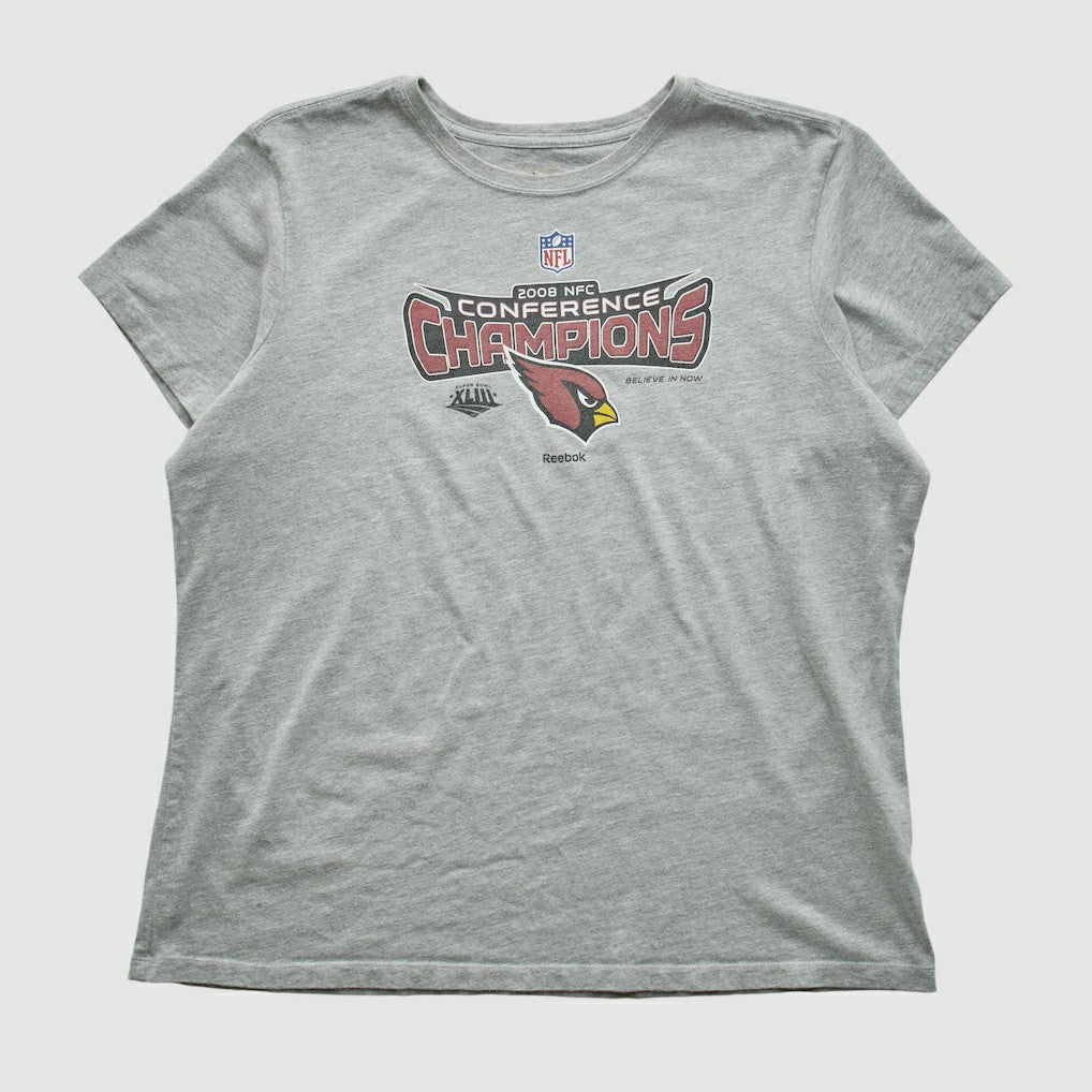 Arizona Cardinals Reebok 2008 T-shirt - Heather Gray Vintage - Fanatics