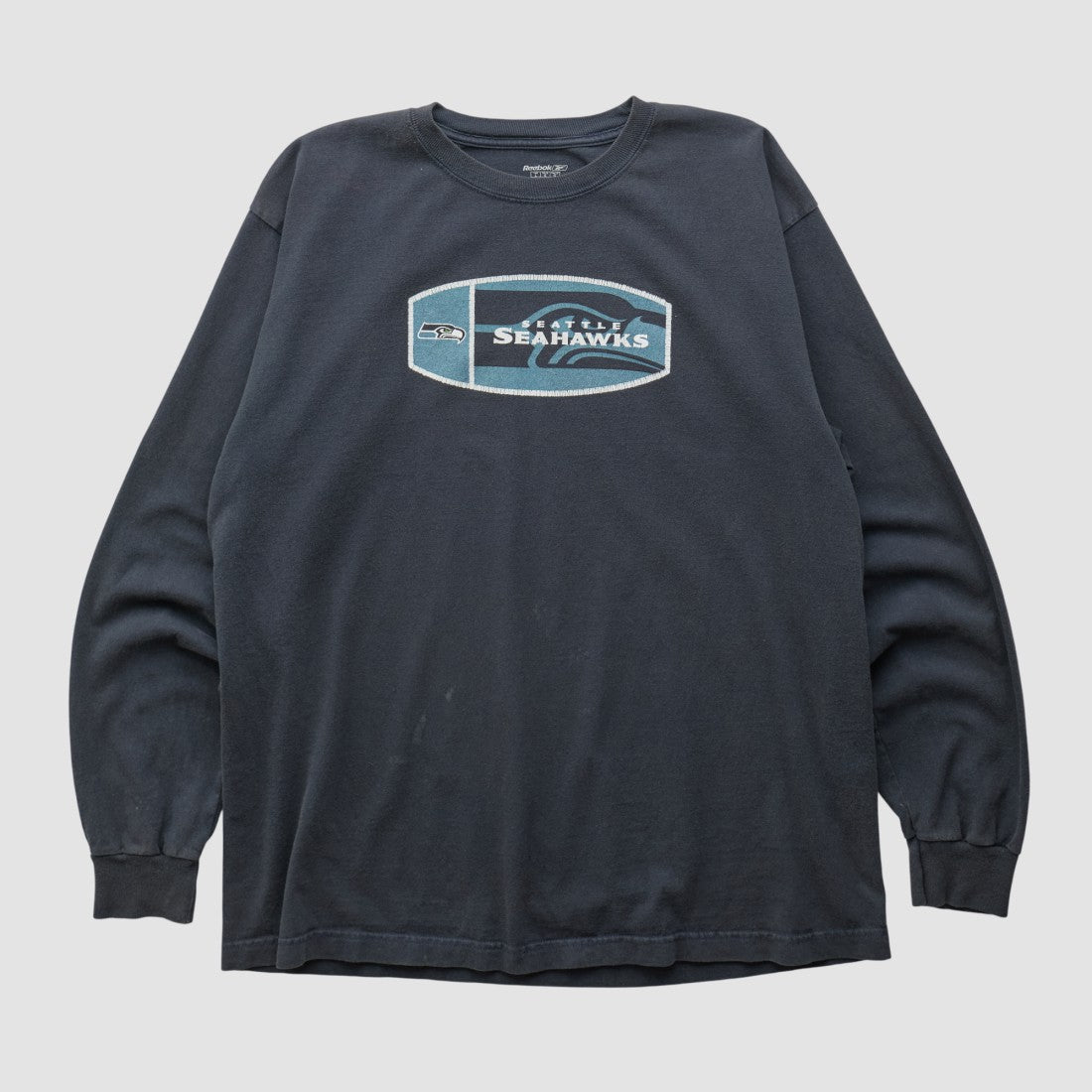Seattle Seahawks Reebok 2000s Long Sleeve T-shirt - Black Vintage - Fanatics