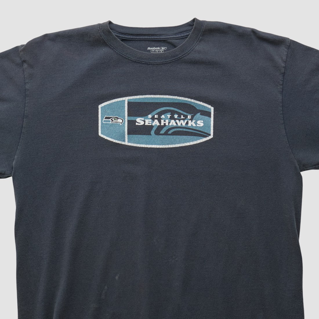 Seattle Seahawks Reebok 2000s Long Sleeve T-shirt - Black Vintage - Fanatics