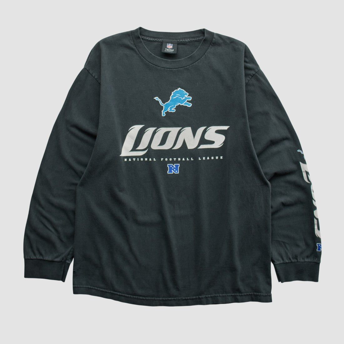 Detroit Lions NFL 2010s Long Sleeve T-shirt - Black Vintage - Fanatics