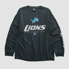 Detroit Lions NFL 2010s Long Sleeve T-shirt - Black Vintage - Fanatics