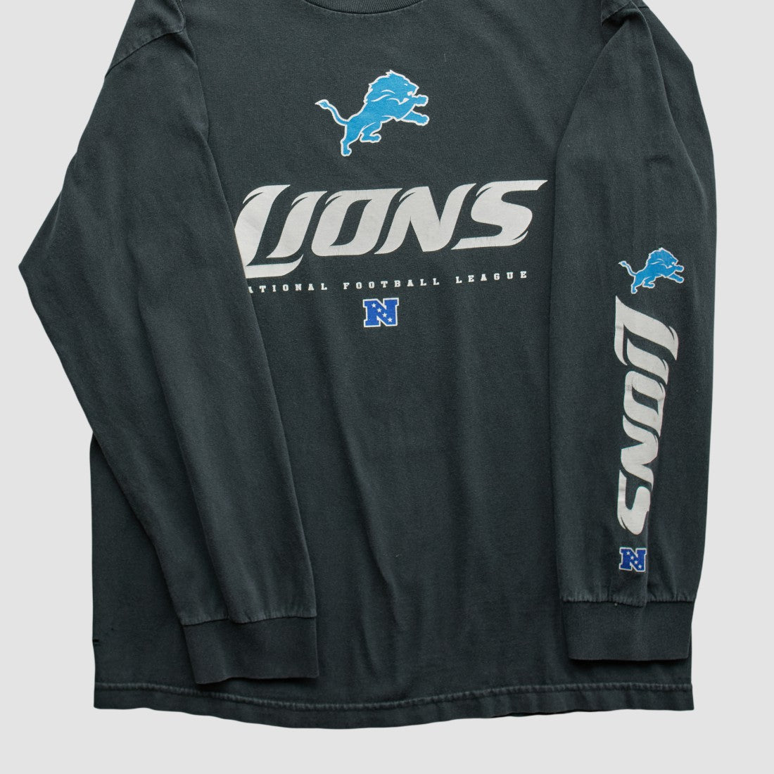 Detroit Lions NFL 2010s Long Sleeve T-shirt - Black Vintage - Fanatics