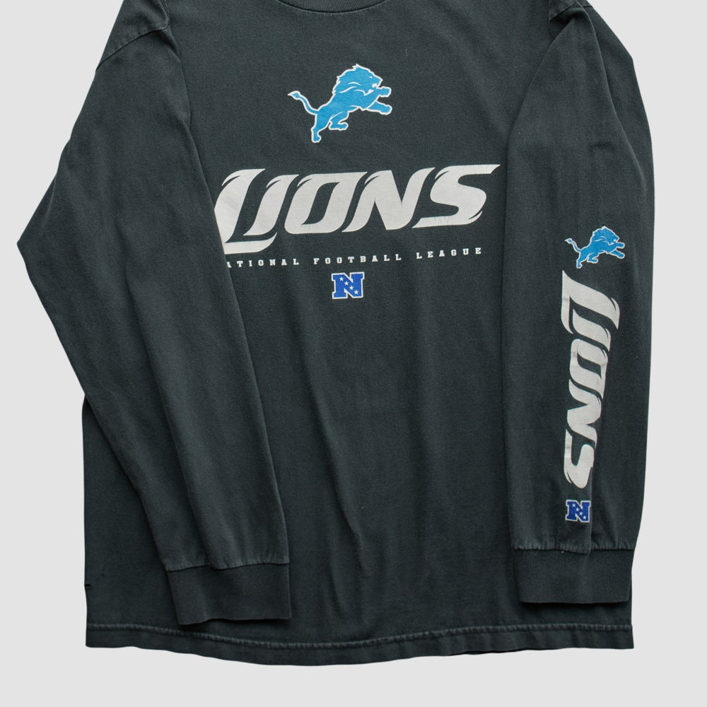 Detroit Lions NFL 2010s Long Sleeve T-shirt - Black Vintage - Fanatics