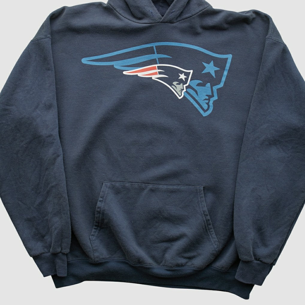 New England Patriots NFL 2010s Hooded Pullover Sweatshirt - Navy Vintage - Fanatics