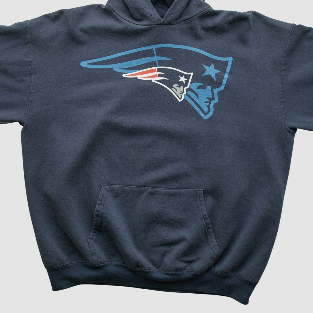 New England Patriots NFL 2010s Hooded Pullover Sweatshirt - Navy Vintage - Fanatics