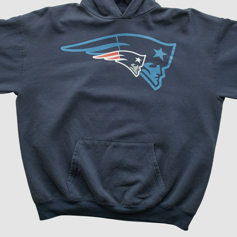 New England Patriots NFL 2010s Hooded Pullover Sweatshirt - Navy Vintage - Fanatics