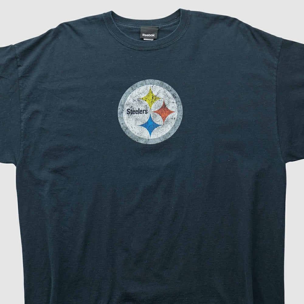 Pittsburgh Steelers Reebok 2000s T-shirt - Black Vintage - Fanatics