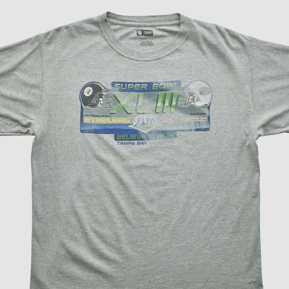 Super Bowl XLIII NFL 2009 T-shirt - Heather Gray Vintage - Fanatics