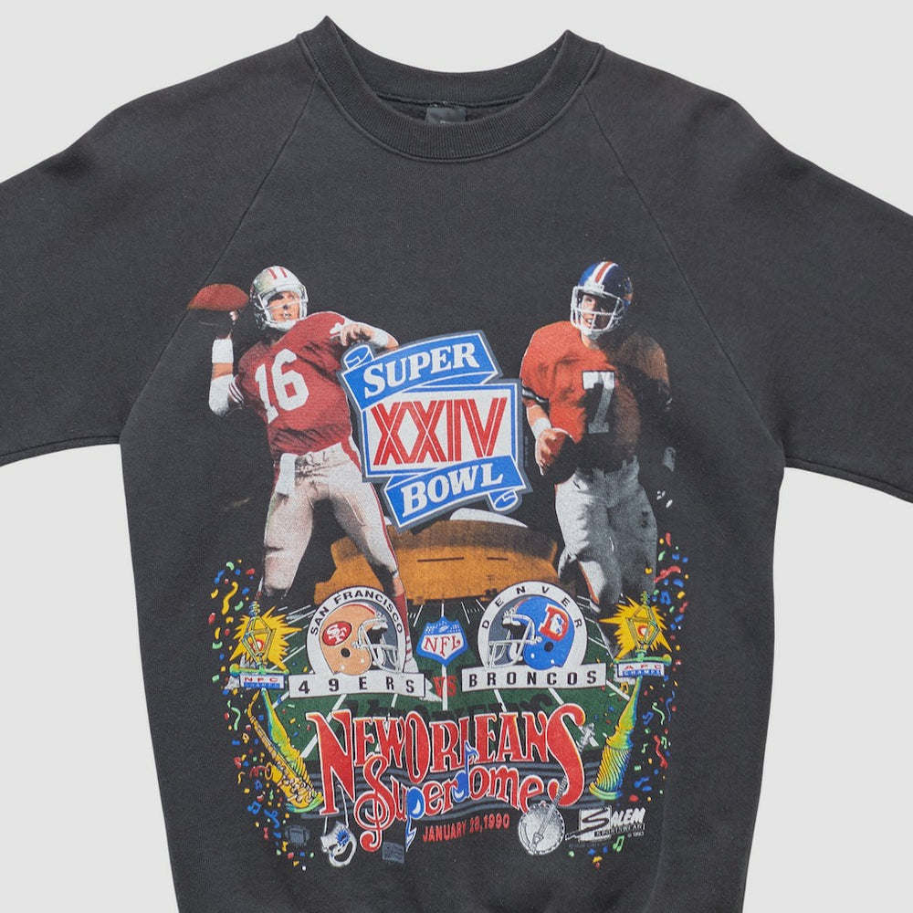 Super Bowl XXIV 1990 Pullover Sweatshirt - Black Vintage - Fanatics