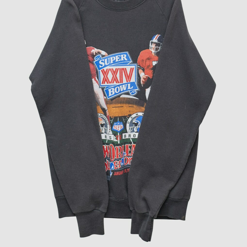 Super Bowl XXIV 1990 Pullover Sweatshirt - Black Vintage - Fanatics