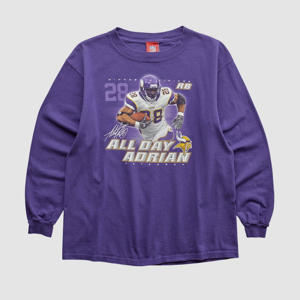 Adrian Peterson NFL 2000s Long Sleeve T-shirt - Purple Vintage - Fanatics