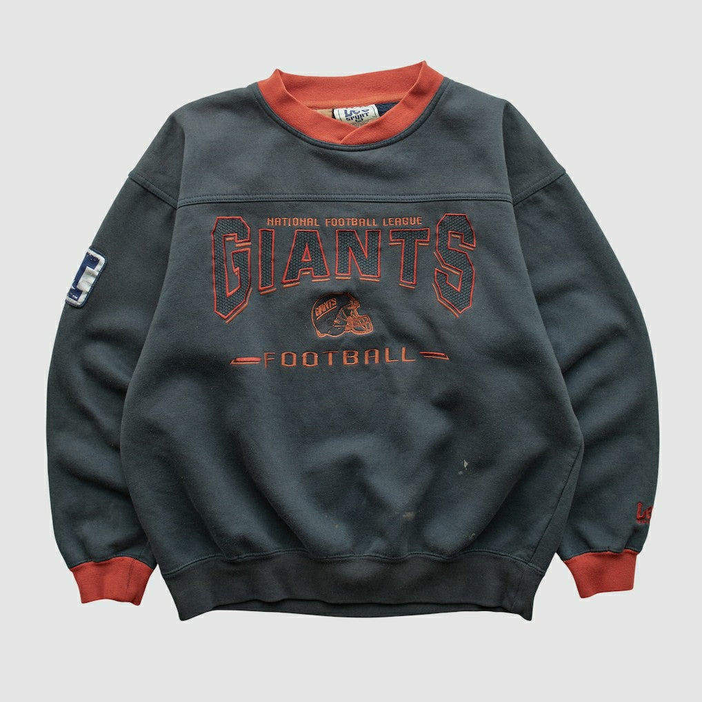 New York Giants Lee Apparel 90s Pullover Sweatshirt - Charcoal Vintage - Fanatics