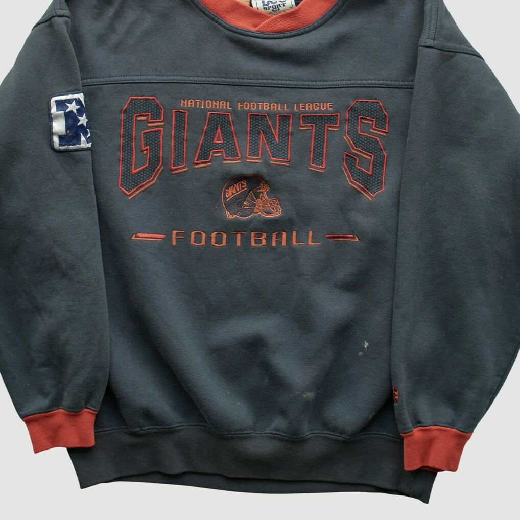 New York Giants Lee Apparel 90s Pullover Sweatshirt - Charcoal Vintage - Fanatics