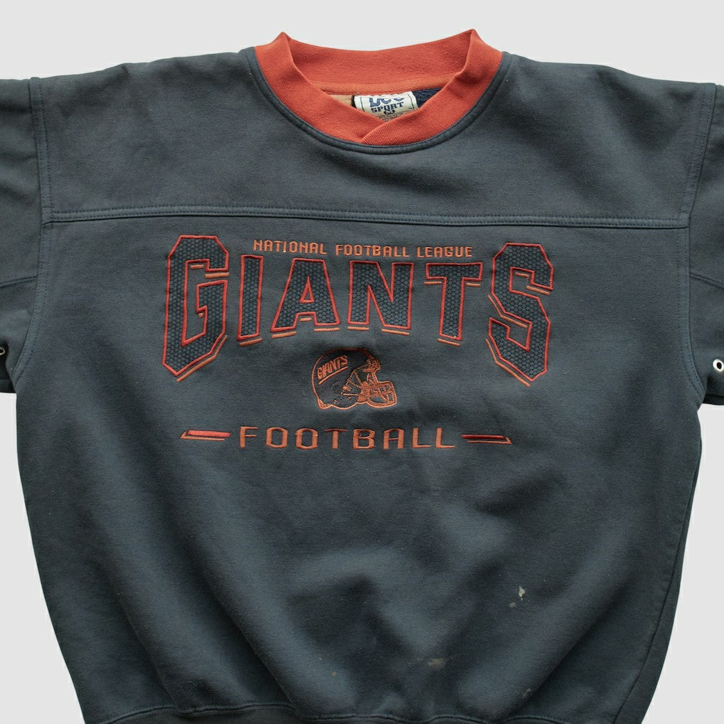 New York Giants Lee Apparel 90s Pullover Sweatshirt - Charcoal Vintage - Fanatics