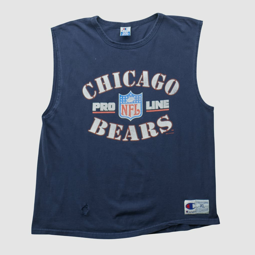 Chicago Bears Champion 90s Tank - Navy Vintage - Fanatics