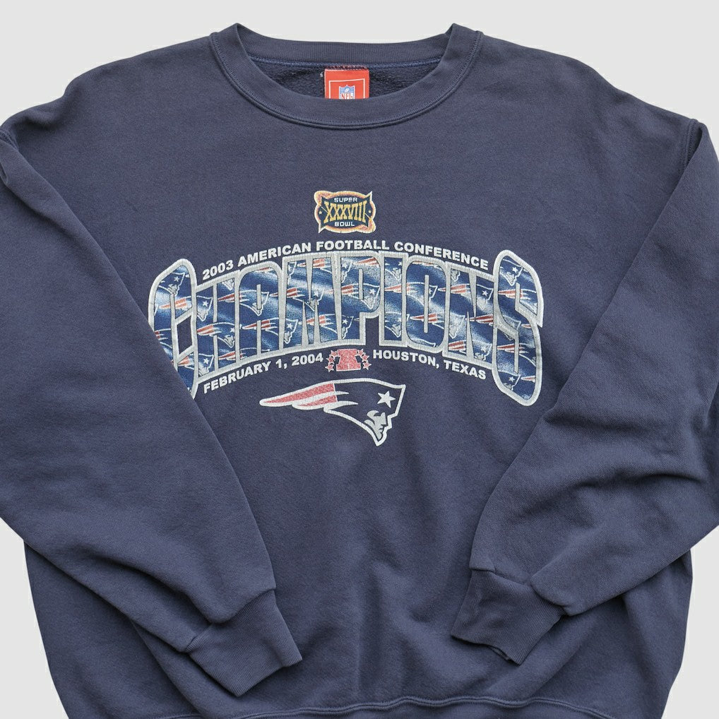 New England Patriots NFL 2003 Pullover Sweatshirt - Navy Vintage - Fanatics