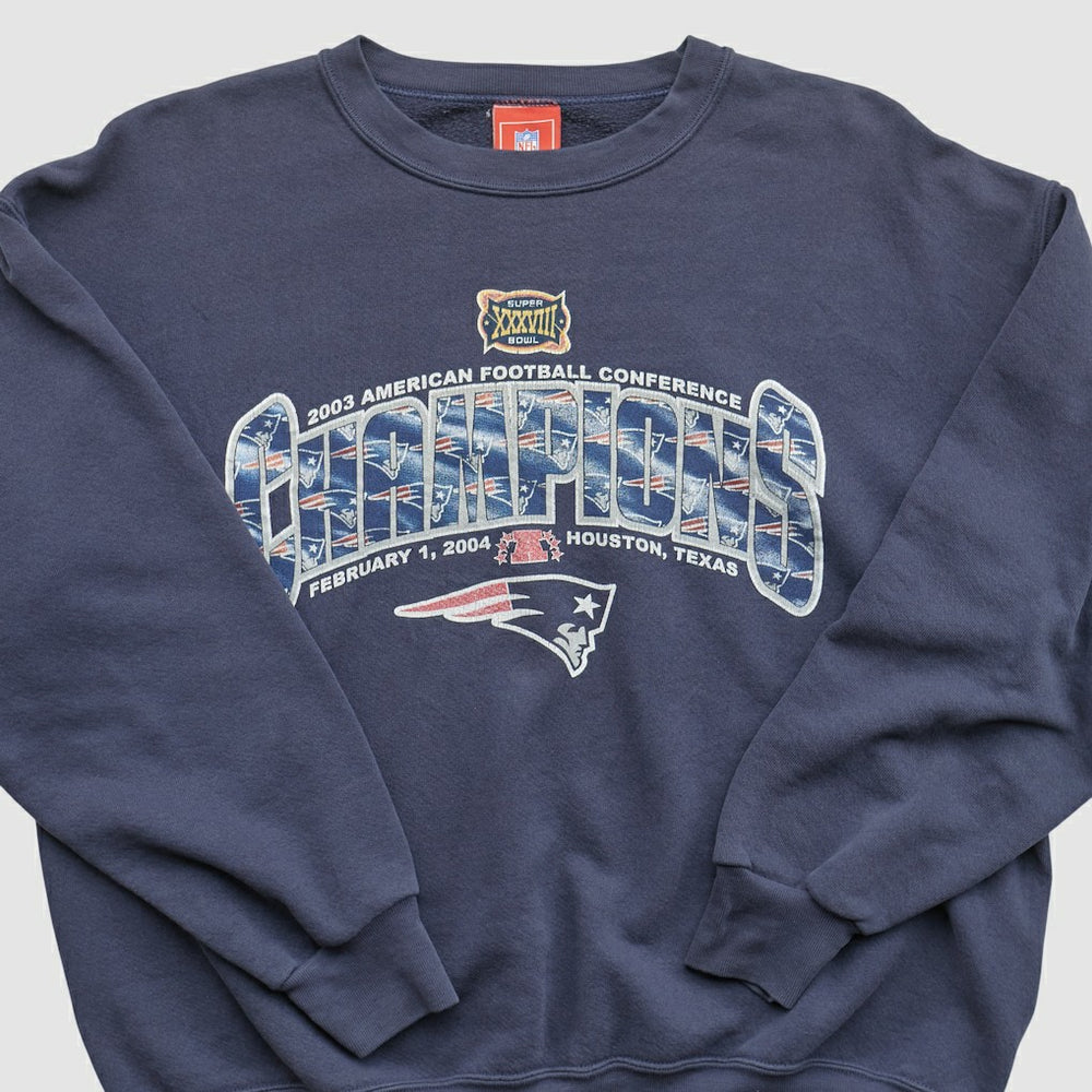 New England Patriots NFL 2003 Pullover Sweatshirt - Navy Vintage - Fanatics
