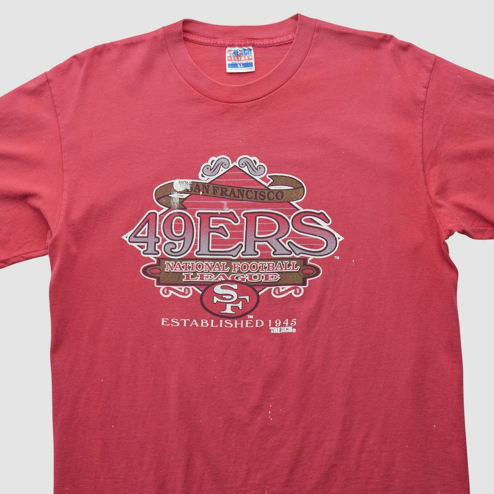 San Francisco 49ers Trench 90s T-shirt - Red Vintage - Fanatics