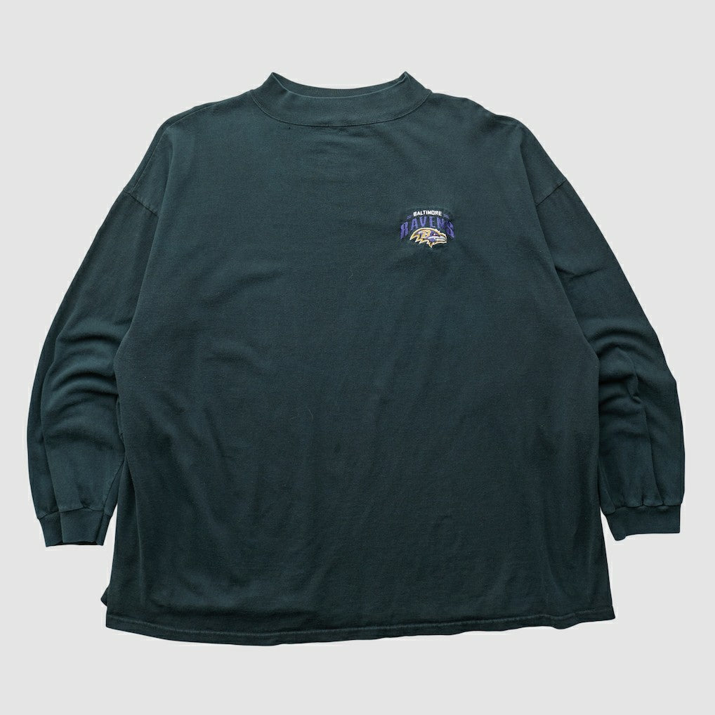 Baltimore Ravens 90s Long Sleeve T-shirt - Black Vintage - Fanatics