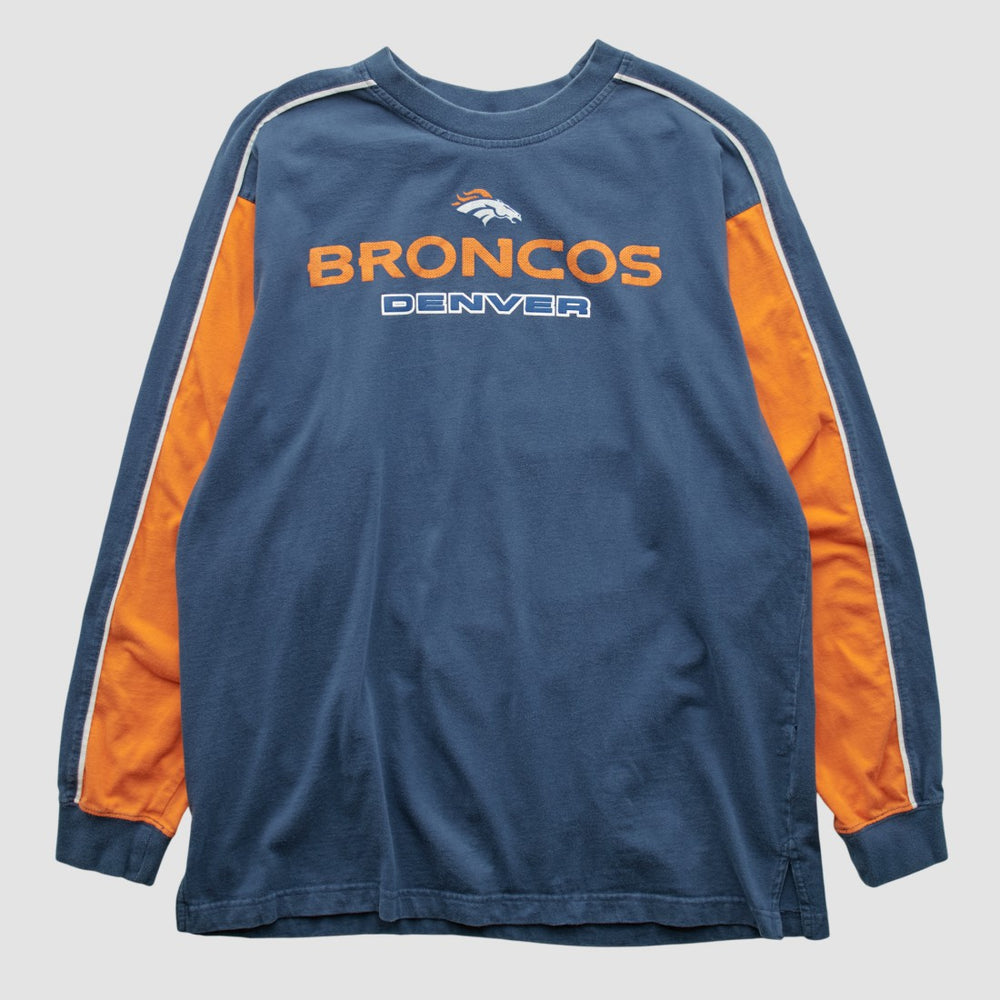Denver Broncos NFL 2000s Long Sleeve T-shirt - Navy Vintage - Fanatics